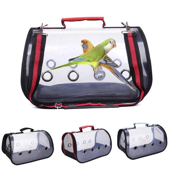Cage de Transport d'oiseaux en plein air oiseau transporteur de voyage respirant espace perroquet sur sac à bandoulière multi-fonctionnel porte-oiseaux