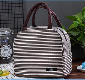 Boîte de sac à déjeuner Portable de pique-nique de toile isolée plus fraîche pour la nourriture thermique unisexe royaume-uni: Marron