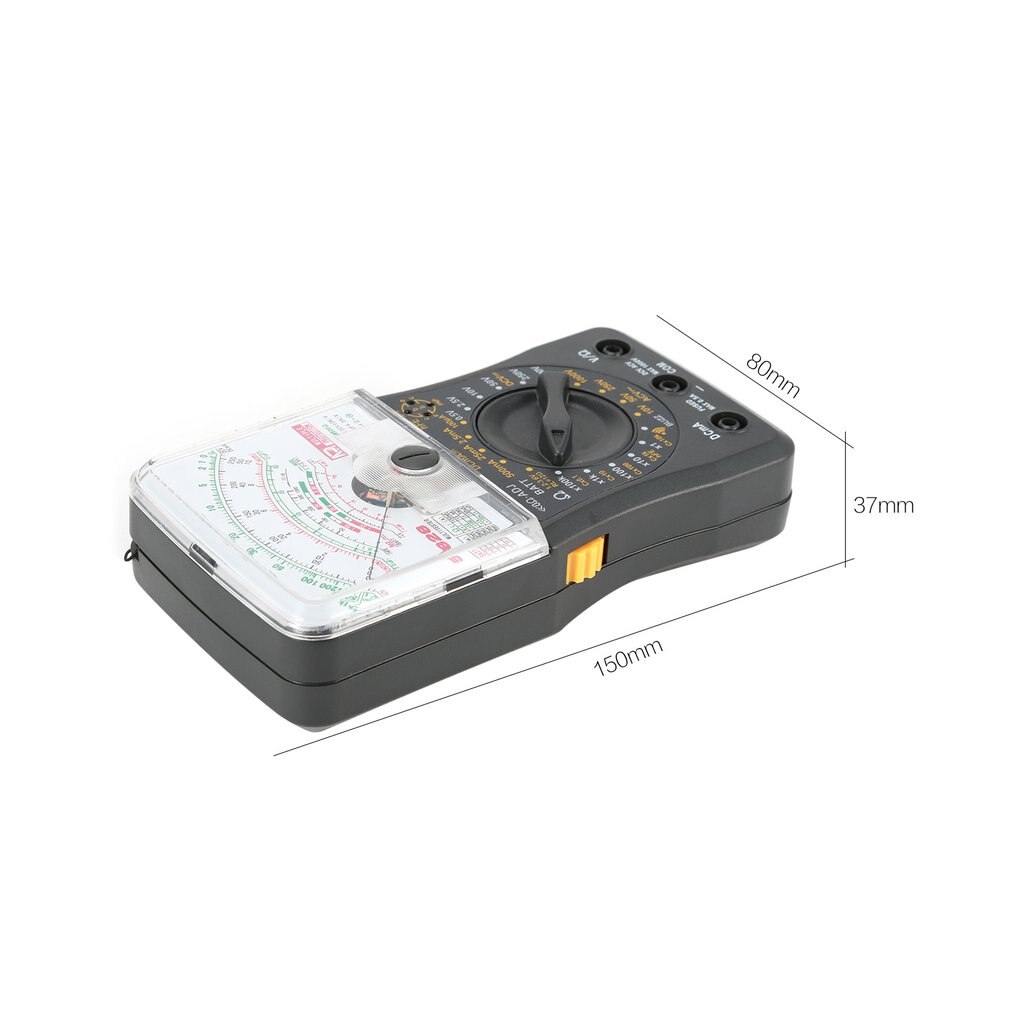 Mini Handheld Analog Multimeter AC/DC Voltmeter Ammeter Resistance Continuity Capacitance Battery dB Capacitance Tester