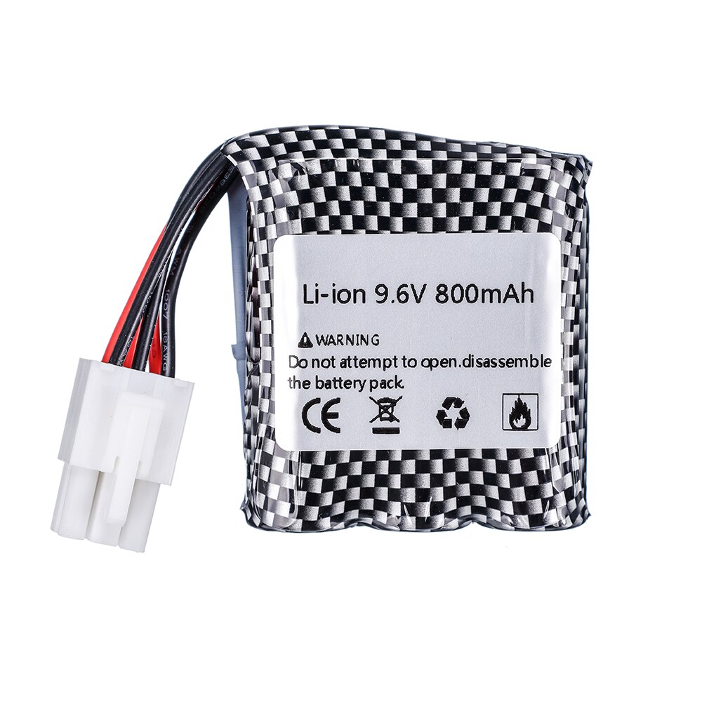 Batería de iones de litio de 16500 V, 9,6 mAh, para 800, 9115, 9116, S911, S912, enchufe de EL-6P de coche RC de alta potencia, piezas de repuesto de batería de 9,6 v: Oro