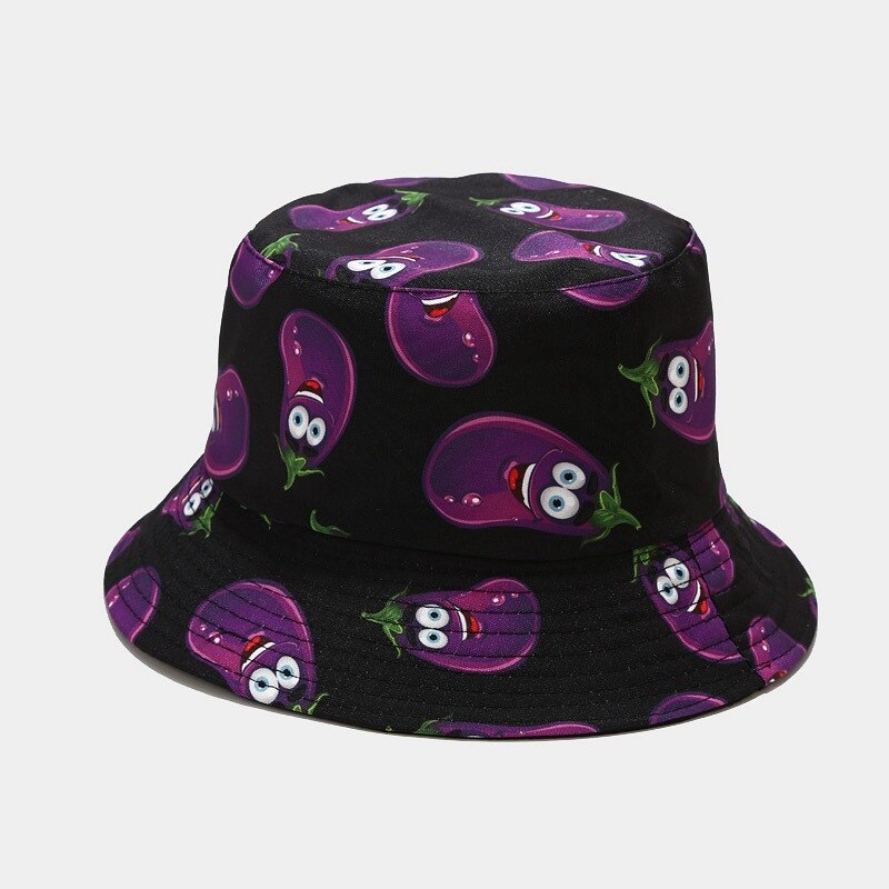 Cartoon Printed Cute Bucket Hat Summer Reversible Fishermant Hat For Women Men Street Hip Hop Fishing Cap Gorro