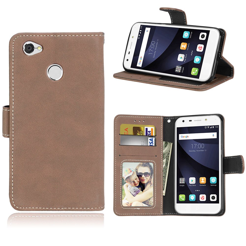 Flip Bag For ZTE Blade A6 Case Flip Leather Case For ZTE Blade a6 Wallet Style Stand Cover For ZTE Blade A6 Lite Cover: beige