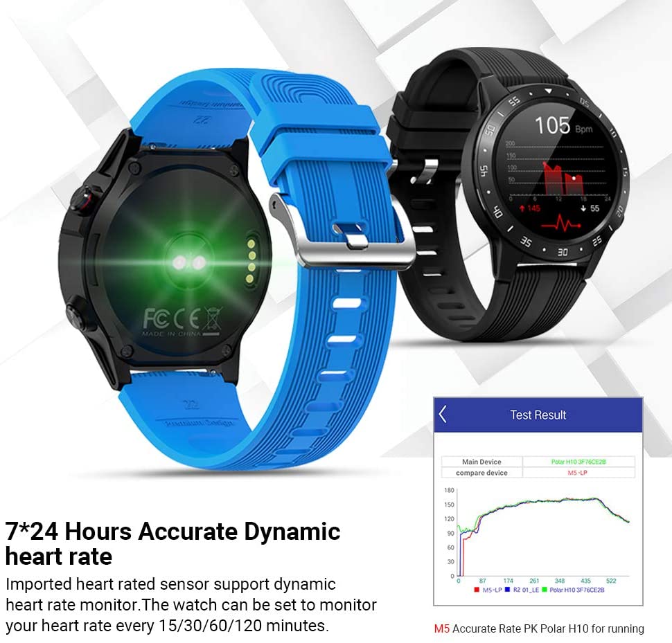 Smart Watch GPS Barometer/Altimeter/Compass Touchscreen Heart Rate Fitness Tracker Bluetooth Phone Call Smartwatch for Man Woman