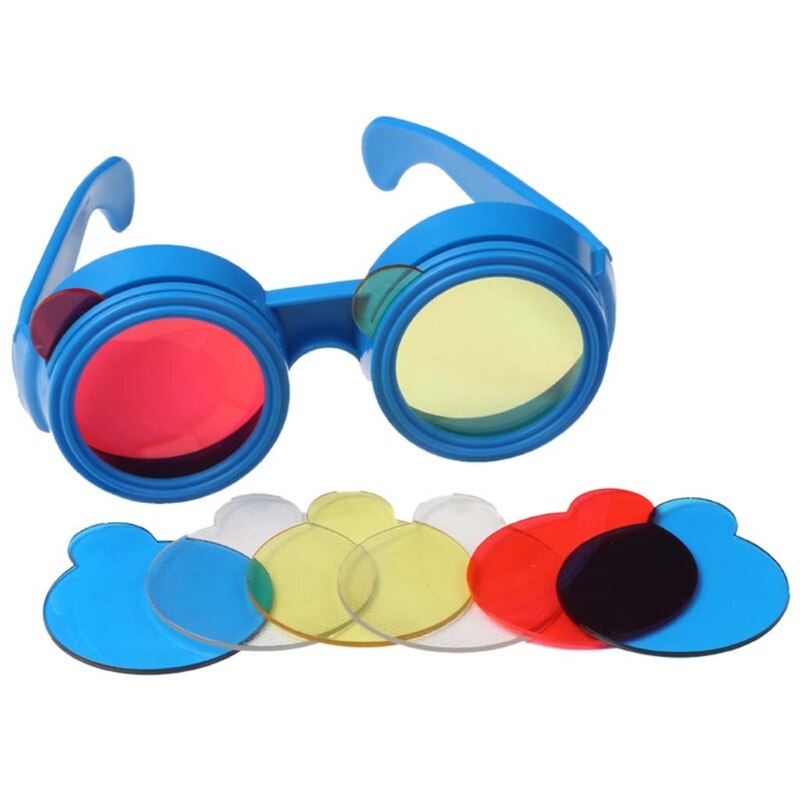 Kindergarten Children Three Primary Color Glasses Science Experiment Glasses: Blue