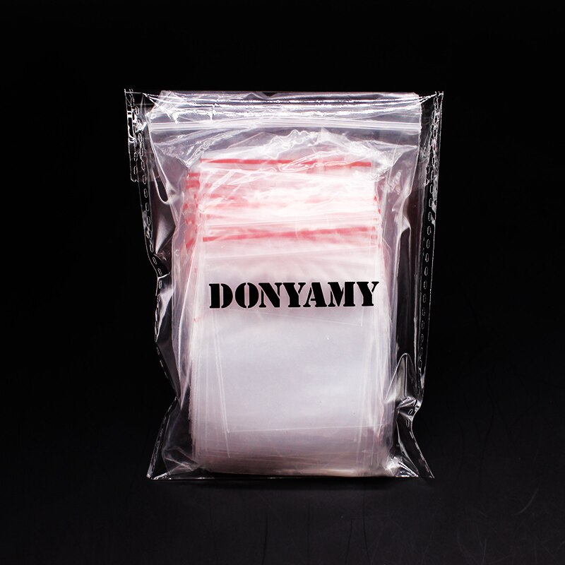 DONYAMY 100 stks 4X6 cm HERSLUITBARE ZIP LOCK CLEAR PLASTIC OPBERGZAKKEN VOOR KLEINE ITEMS