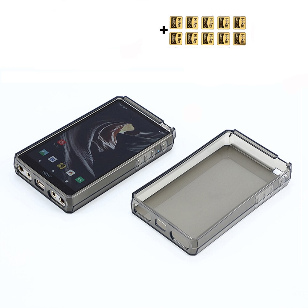 Soft Crystal Clear Tpu Beschermhoes Cover Voor Hiby R8 Shell Skin: Clear black