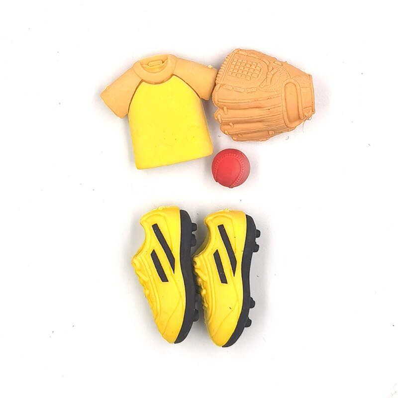 Ball Game Eraser Novelty Kids Prize Mini Sports Rubber Eraser as School for Kids 50pcs / lot