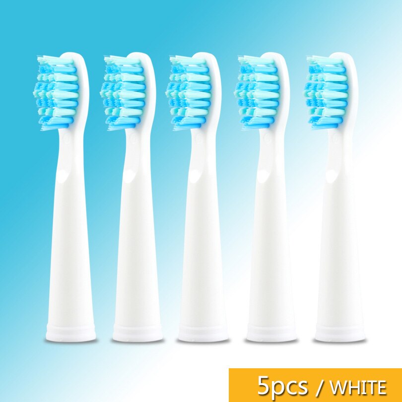 5pcs/lot Original Electric Toothbrush Head for SG507/E4/SG575/SG958/E9 Soft Bristles Replaceable Brush Heads Deeply Cleaning: White