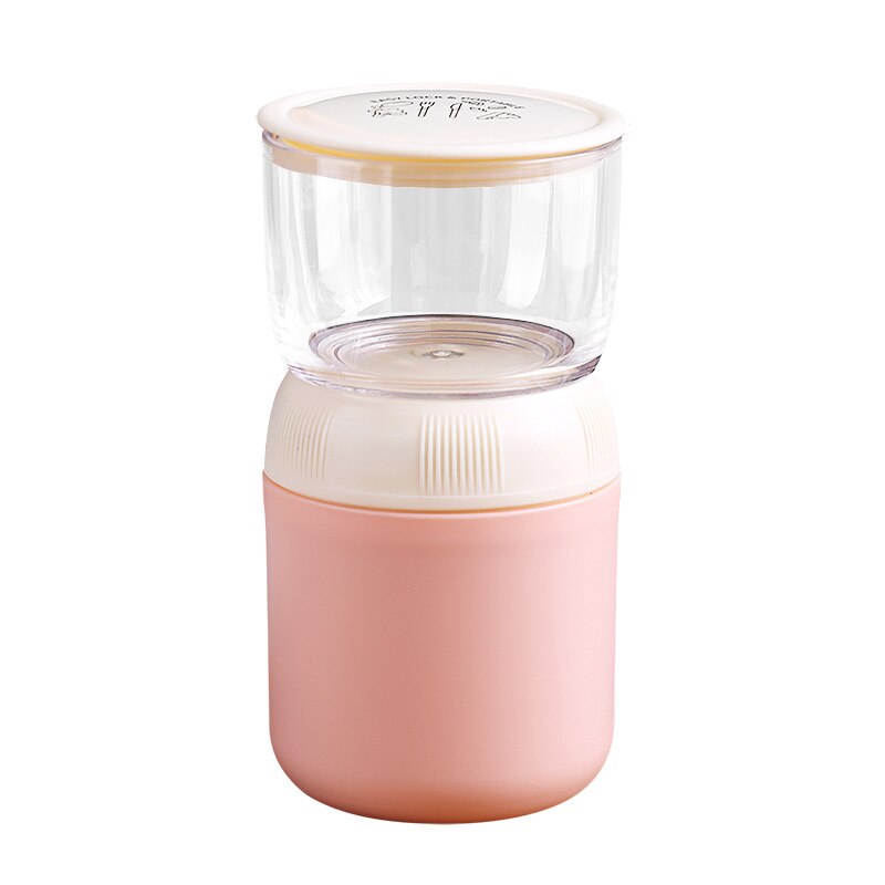 Taza de sopa de doble capa de acero inoxidable 304, gran capacidad, para estudiantes, leche, cereales, Yogurt, taza de desayuno, fiambrera aislada: Pink
