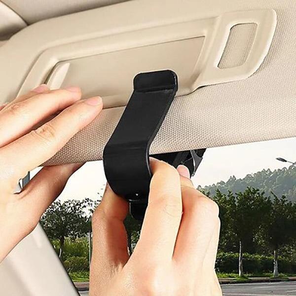 Montura de gafas de fibra de carbono, marco de gafas de coche, Clip de doble punta, esponja integrada, rotación de 360 grados
