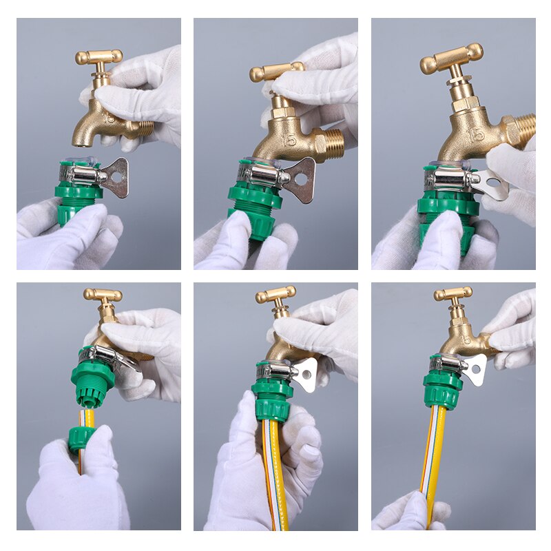 Universal Water Faucet Adapter Plastic Hose tap Kitchen Garden Hose Pipe Joiner Fitting Hose Irrigation Garden for 15-21mm