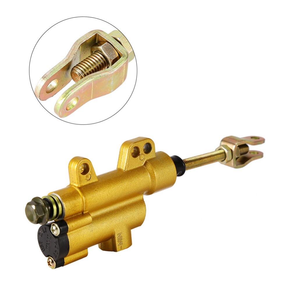 Golden Motorcycle Dirt Pit Quad Bike Sportbike Atv Rear Foot Brake Master Cylinder Scooter Motorcycle Accessories Aluminium