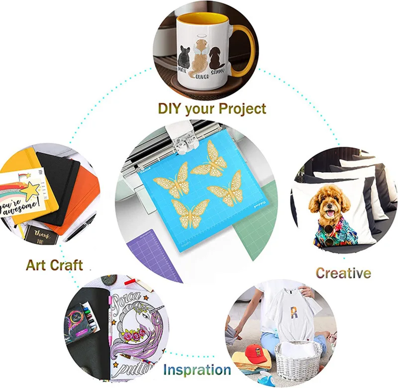 Cricut Joy snijmat compatibel met 3 griptypen (standaard//sterk klevend) - 4,5x12 inch PVC knutselmat