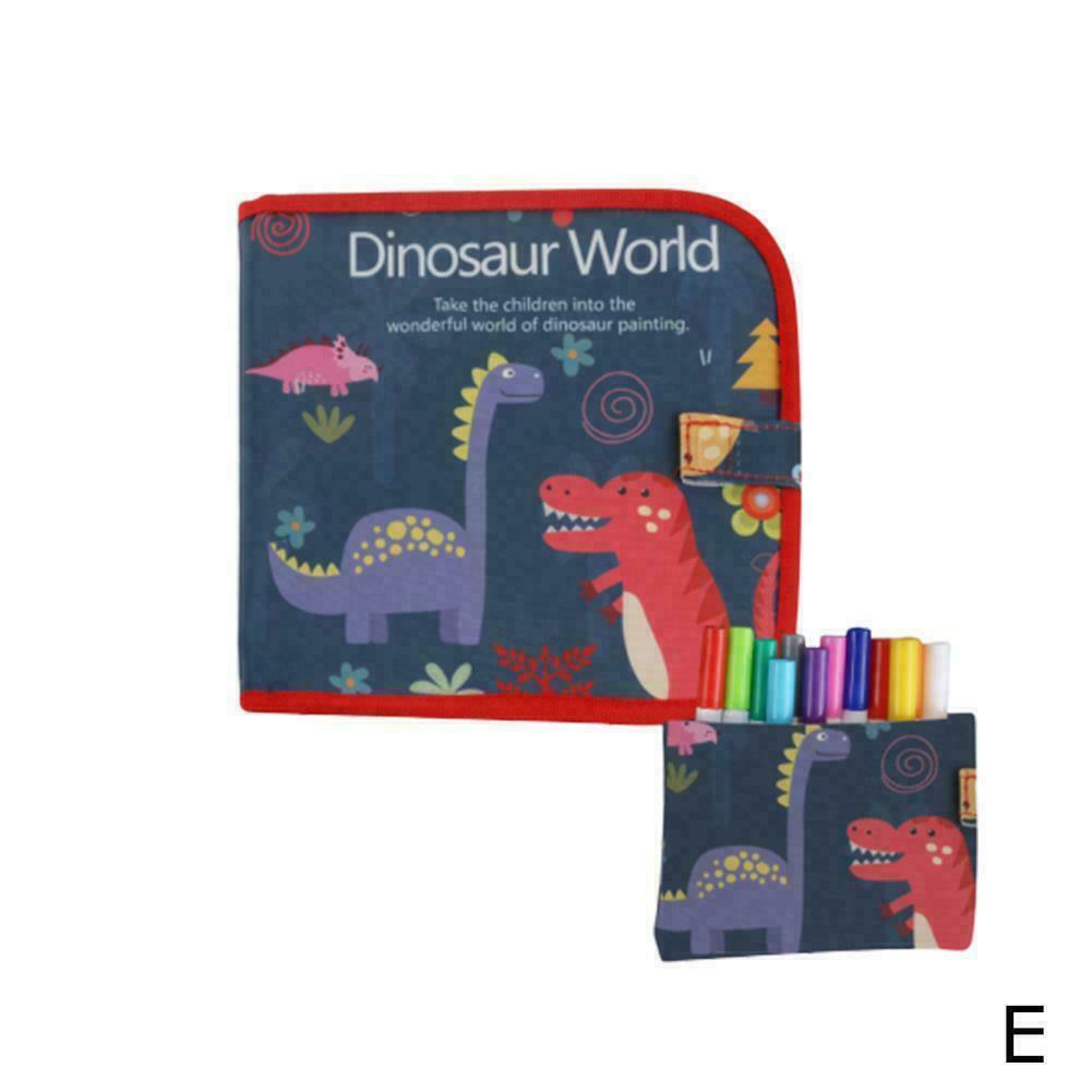 Børn børn bærbar blød doodle sletbar tegning dyr malebog gør-det-selv malebræt: Dinosaur 12