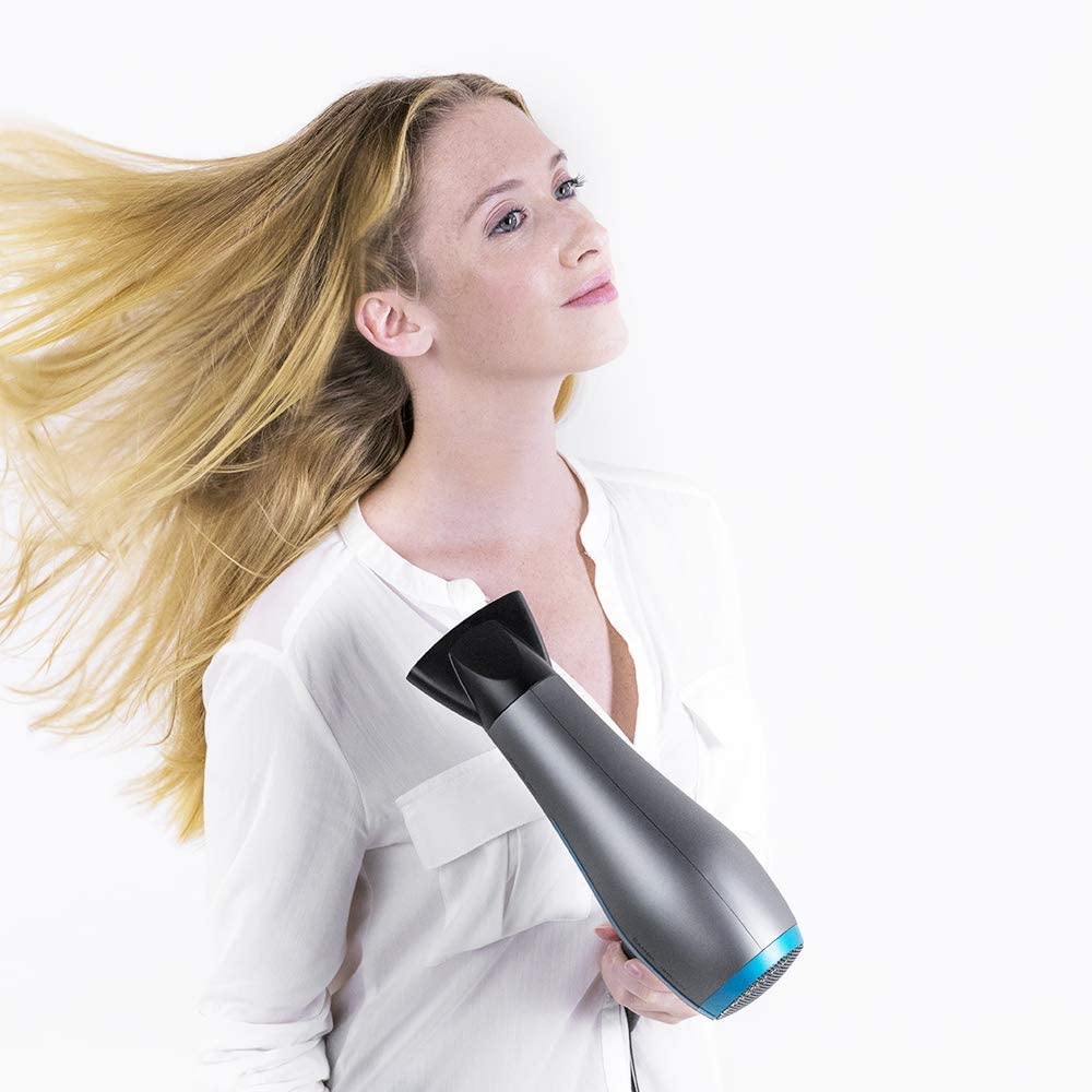 Cecotec Secador De Pelo DC Bamba Ionicare 5200 Aura Negro 2300w Difusor Universal para Secador Profesionales Rizador De Cabello Hair Dryer con Ion Real Gran Caudal de Aire 2 Velocidades Y 3 Temperaturas 1,8m de Cable