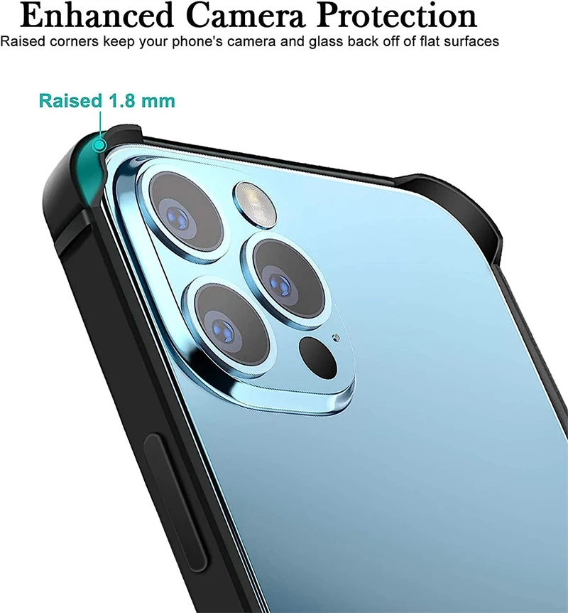 Aluminium Frame Metal Bumper Hard Case for IPhone 16 15 14 13 12 11 Pro Max Plus 16E 16Pro 15Pro IPones Soft Inner Phone Cover