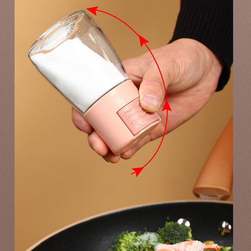 0.5g Metering Salt Shaker Push Sugar Bottle Spice Pepper Shaker Duster Salt Dispenser Seasoning Organizer Condiment Dispenser
