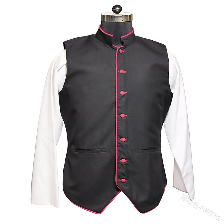 Steampunk vintage tabard vest doublet larp ridder kostume middelaldervest jerkin keltisk pirat outfit snørebånd til mænd voksen