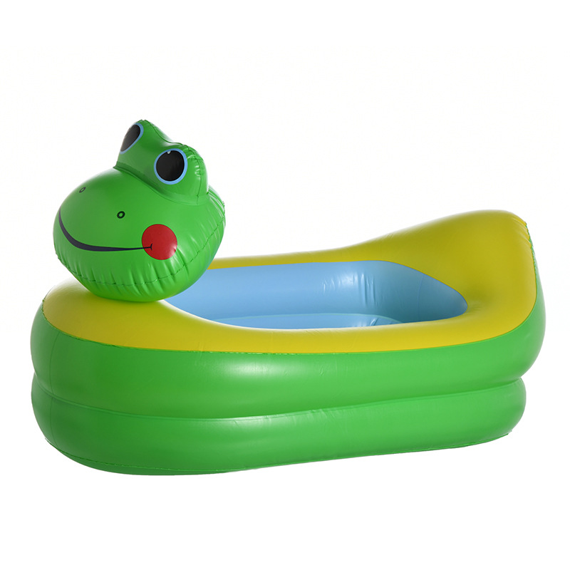 Bañera inflable de patos para bebés, bañera de ducha para el hogar, bote de piscina, para niños, Parque Acuático infantil, fila flotante, asientos de playa para niños: frog