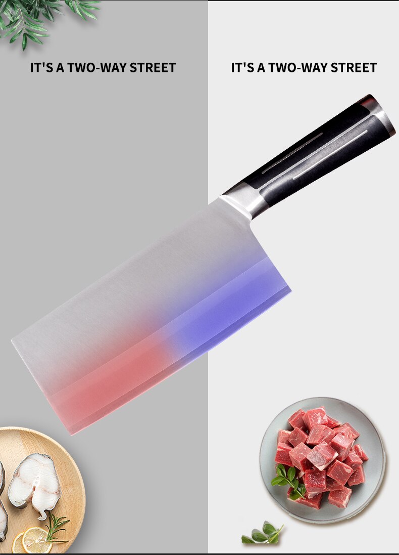 Full Tang Chef Knife Handmade Forged High-carbon Clad Steel Kitchen Knives Cleaver Filleting Slicing Vegetable Knife Box