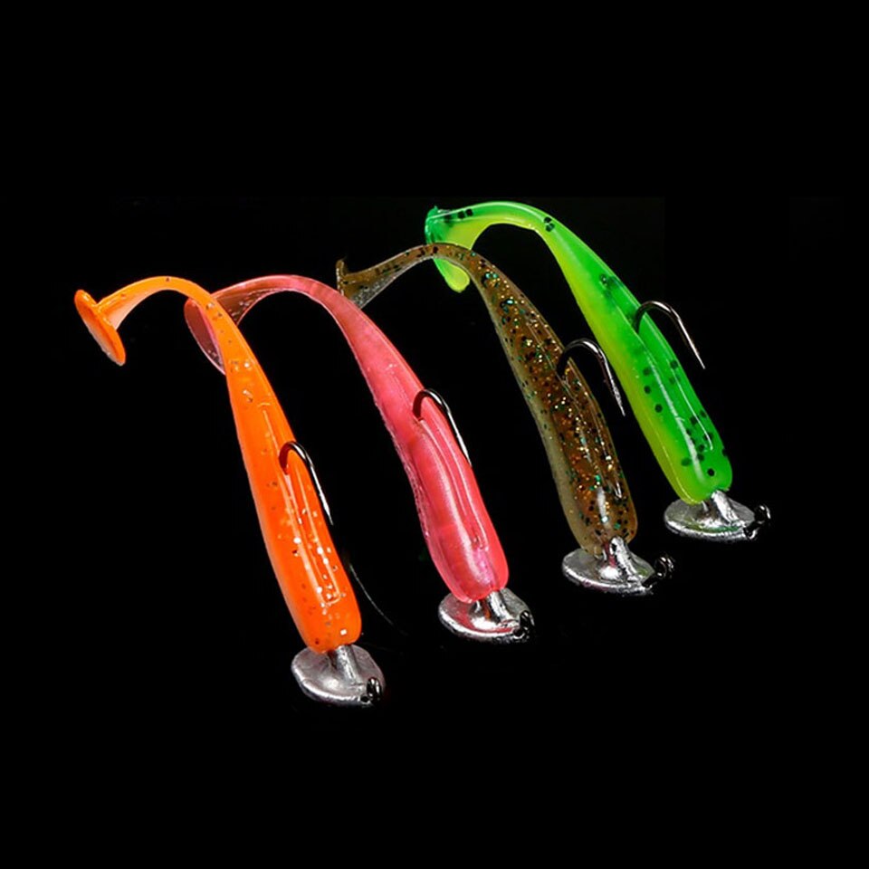 LOPEN VIS 5 stks/partij Bloed Slot Lood Jig Head Tumbler Vissen Haak 3.5g 5g 7g 10g 14g Haken voor Zachte Lokken Carbon Staal Fishinghook