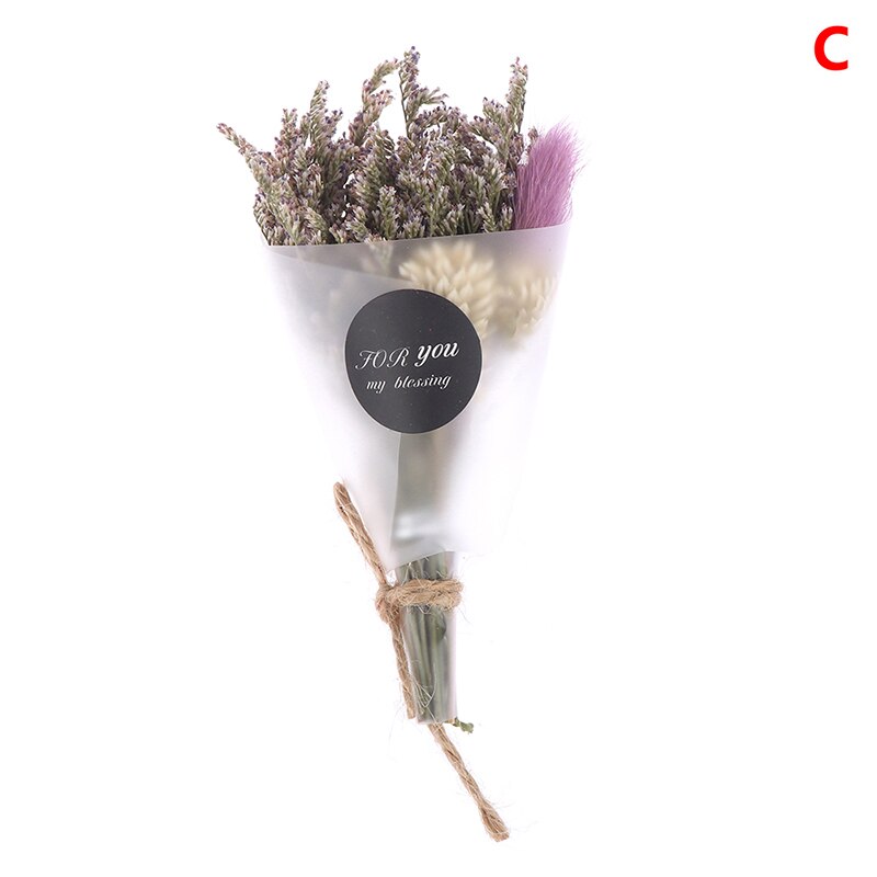 Tør blomst kunstigt krystalgræs til valentinsdag indretning mini buket gør det selv piger tørrede blomster fotografi rekvisit: C