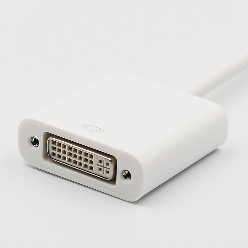 Mini dp till dvi adapter hane till hona thunderbolt mini display port displayport  v1.2 to dvi kontakt för macbook/pro/air