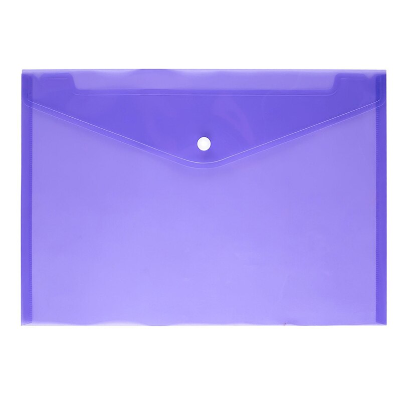 A4 Clear Document Bag Paper File Folder Stationery School Office Letter Envelope Folder Translucent Case PP 6 Candy Colors: Purple
