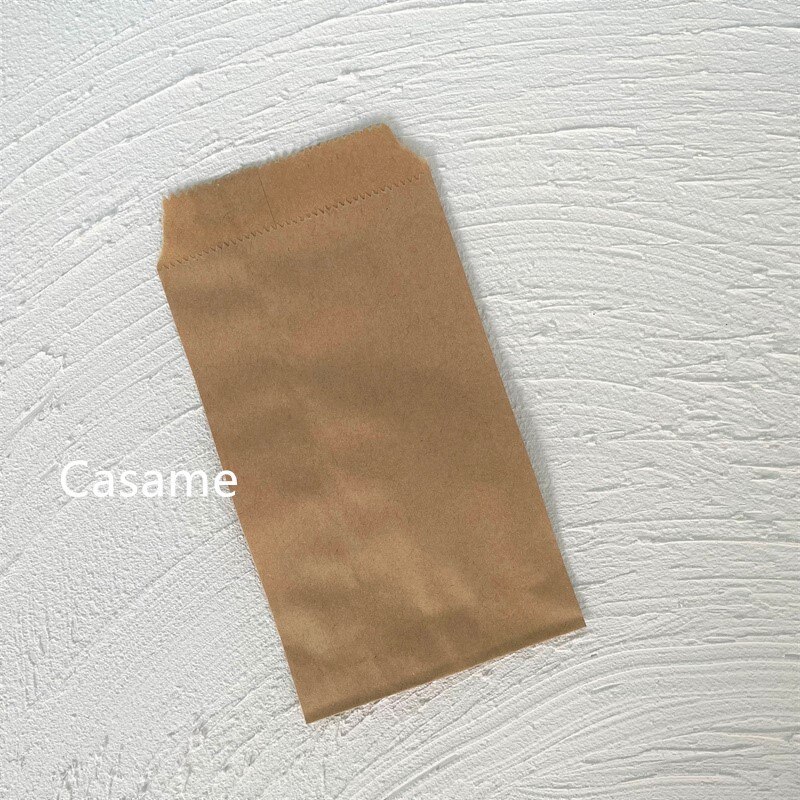 Sacs à bonbons biodégradables pour friandises, 100 pièces 8x15 cm, sacs en papier pour de fête, sac artisanal en papier imprimé à pois, sac de boulangerie, de mariage pour enfant: Brown