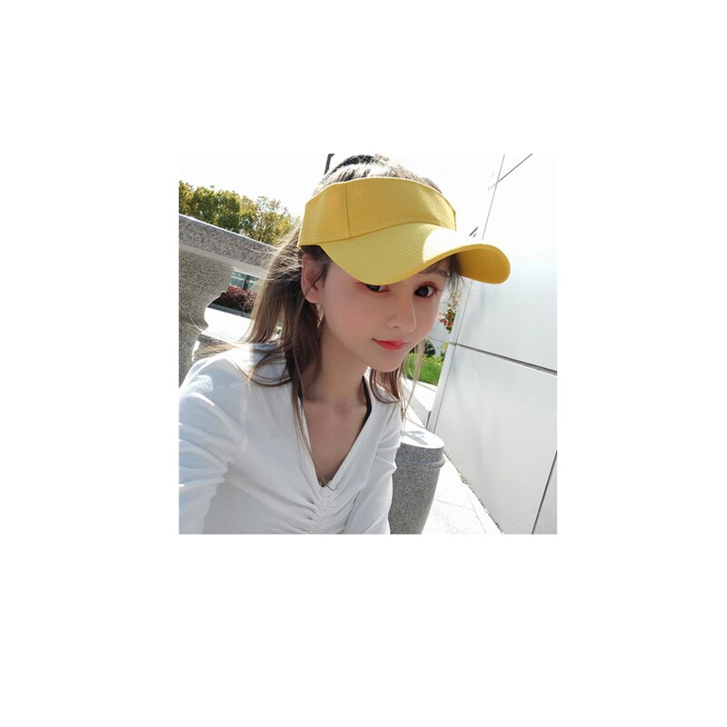 Tennis Caps Sun Sports Visor Hat For Men Women Running Beach Baseball Caps 6 Solid Color Golf Hats