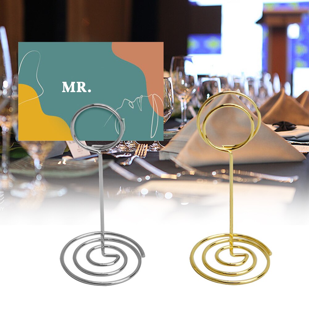 40pcs Table Decor Centerpiece Restaurant Birthday Sign Stand For Wedding Party Display Anniversary Place Card Holder Memo Clip