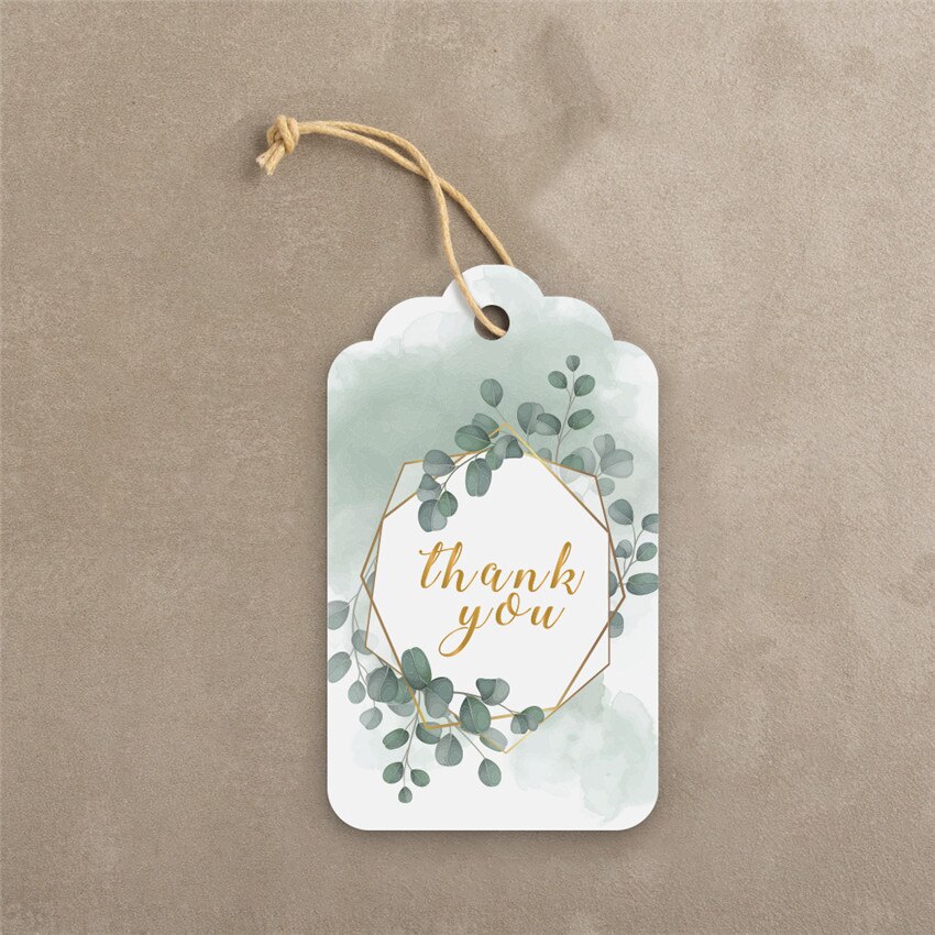 50pcs Watercolor Thank you Tags paper Lables Decor Hang Tags Thank you card wedding party DIY Crafts Label: Style 5