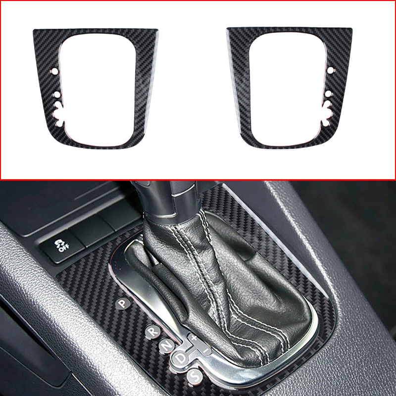 Autocollant de changement de vitesse de voiture en Fiber de carbone, 1 pièce, pour Volkswagen Vw Golf 5 Golf 6 SCIROCCO GTI intérieur automobile