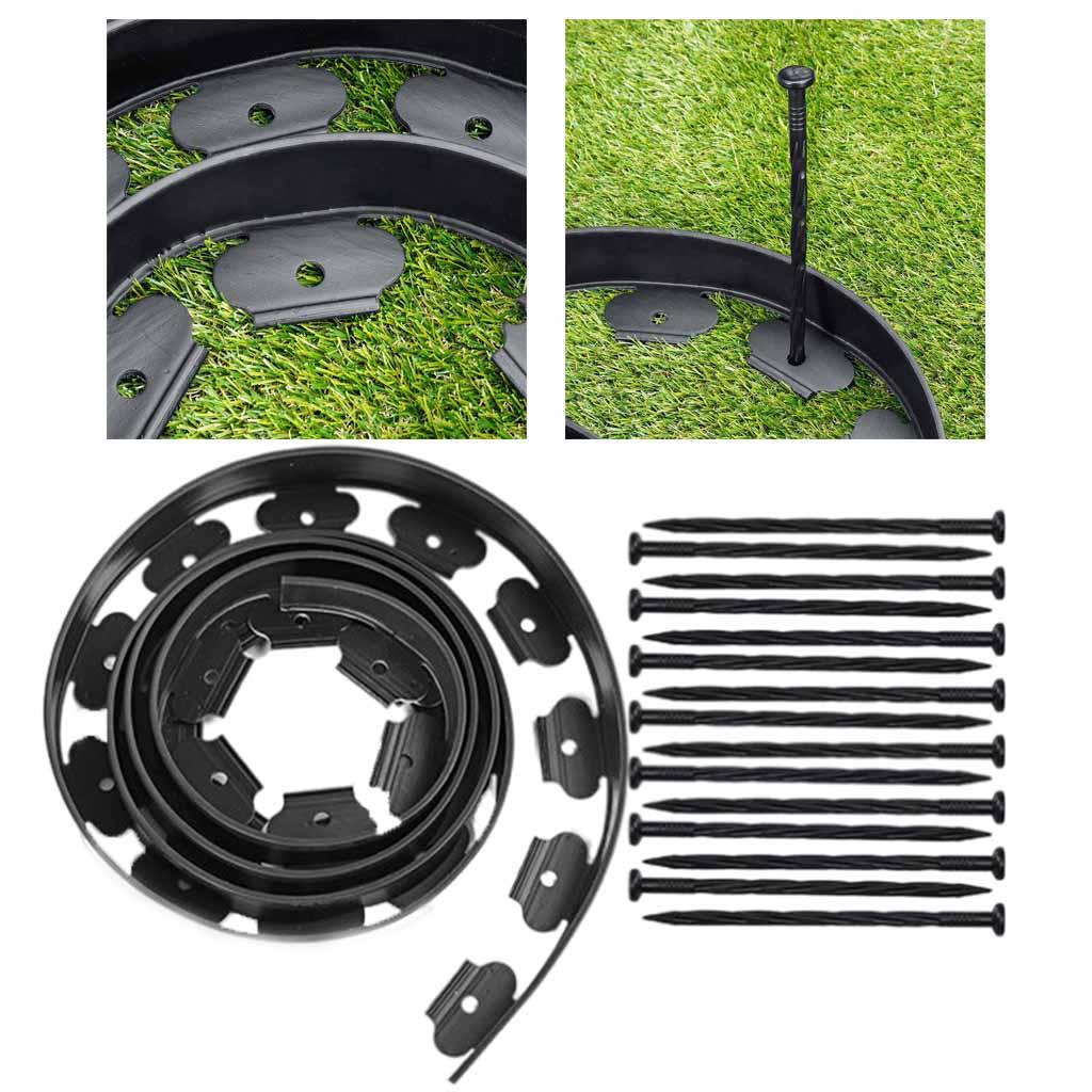 5M Garden Edging Plastic Lawn Edger Border Grass Gravel Fence Retaining