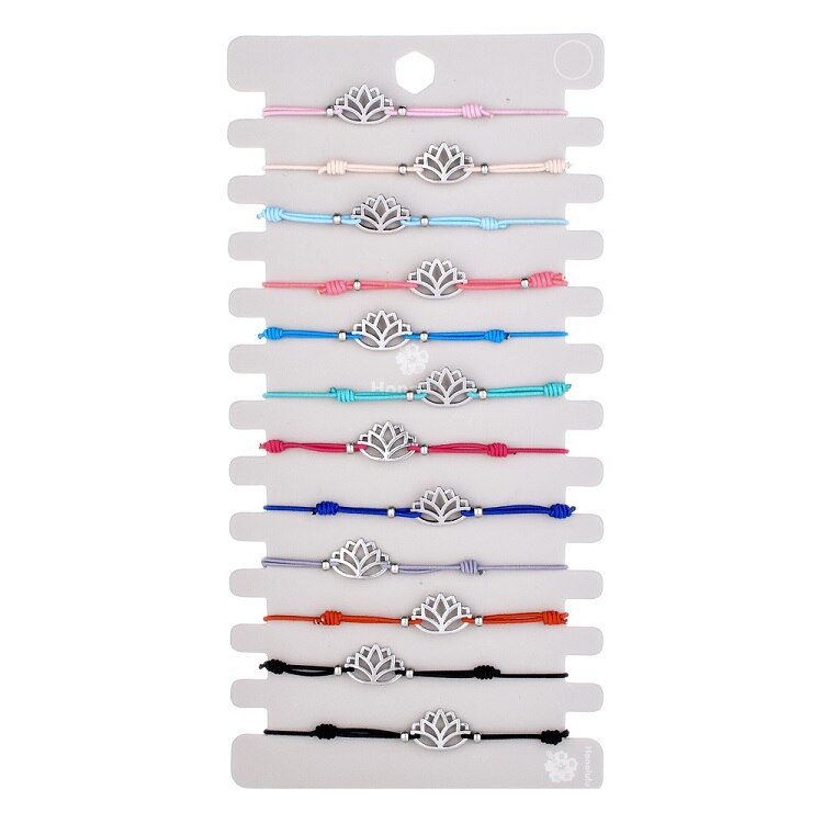 Lubingshine 12 Stks/sets Schildpad Gevlochten Armbanden &amp; Armbanden Voor Vrouwen Kind Verstelbare Palm Charms Yoga Enkelbanden Handgemaakte Sieraden: I