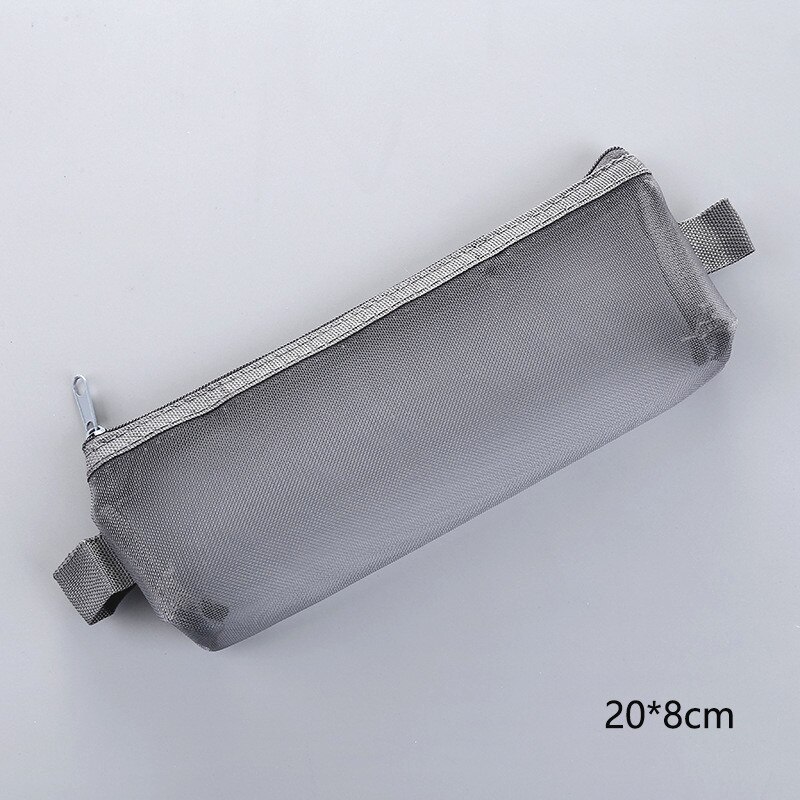 1PC Simple Transparent Mesh Pencil Case Nylon Pen Box Student Office Student Pencil Cases Office School Supplies: 6