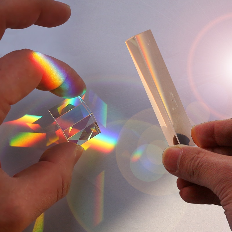 K9 Glass Six-sided Prism Triangular Prism for Taking Photography Paperweight Ornaments Refraction of Light Generate Rainbow