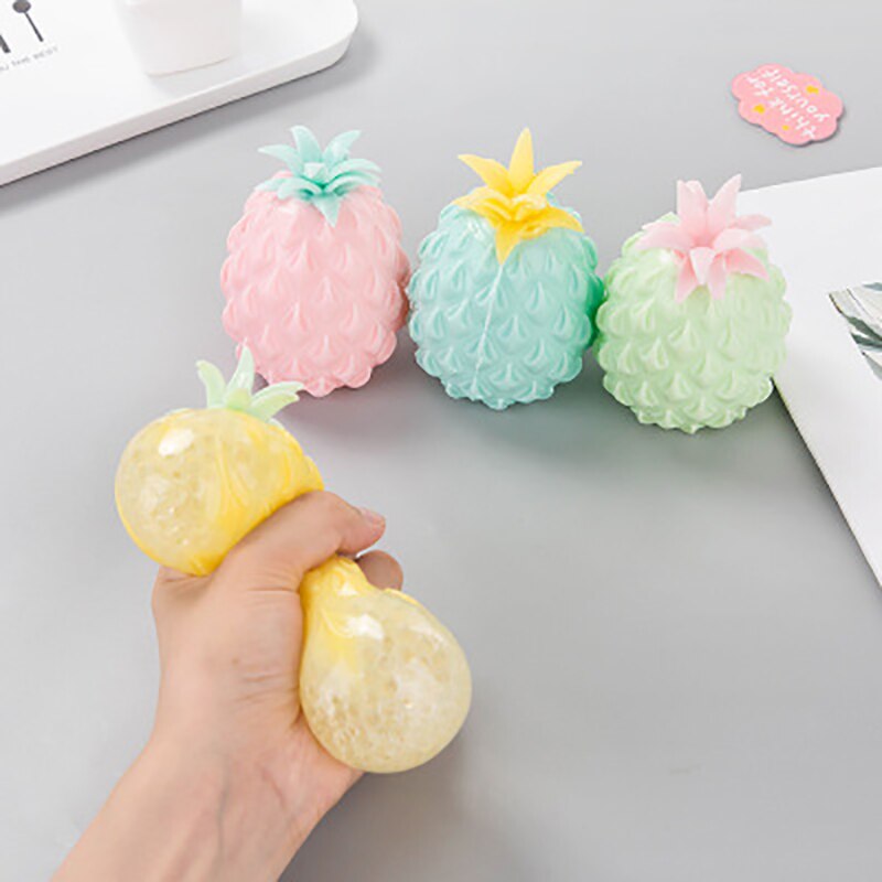 Juguete perfumado con forma de piña para niños, juguetes para apretar, juguetes antiestrés para oficina, juguetes antiestrés para niños y niñas,