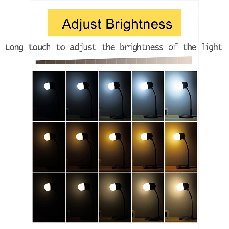 multifunctionele Mobiele Telefoon Draadloos Opladen Bluetooth Audio Tafellamp Oogbescherming Bureaulamp Te Studeren