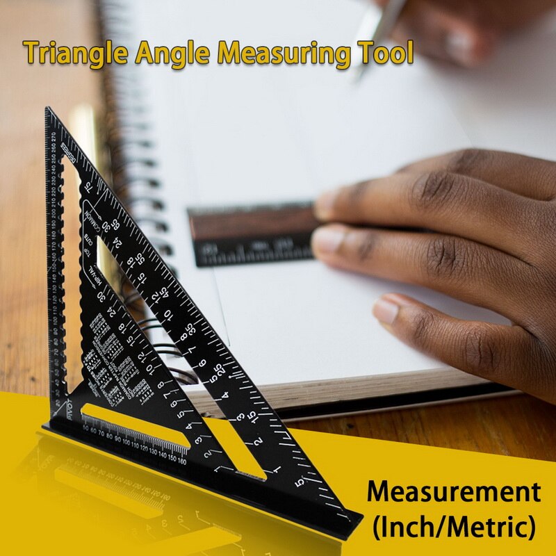 Carpenter Metal Angle Measuring Tool Speed Square Measuring Ruler Miterdecoration Tool Protractor Angle Ruler-1