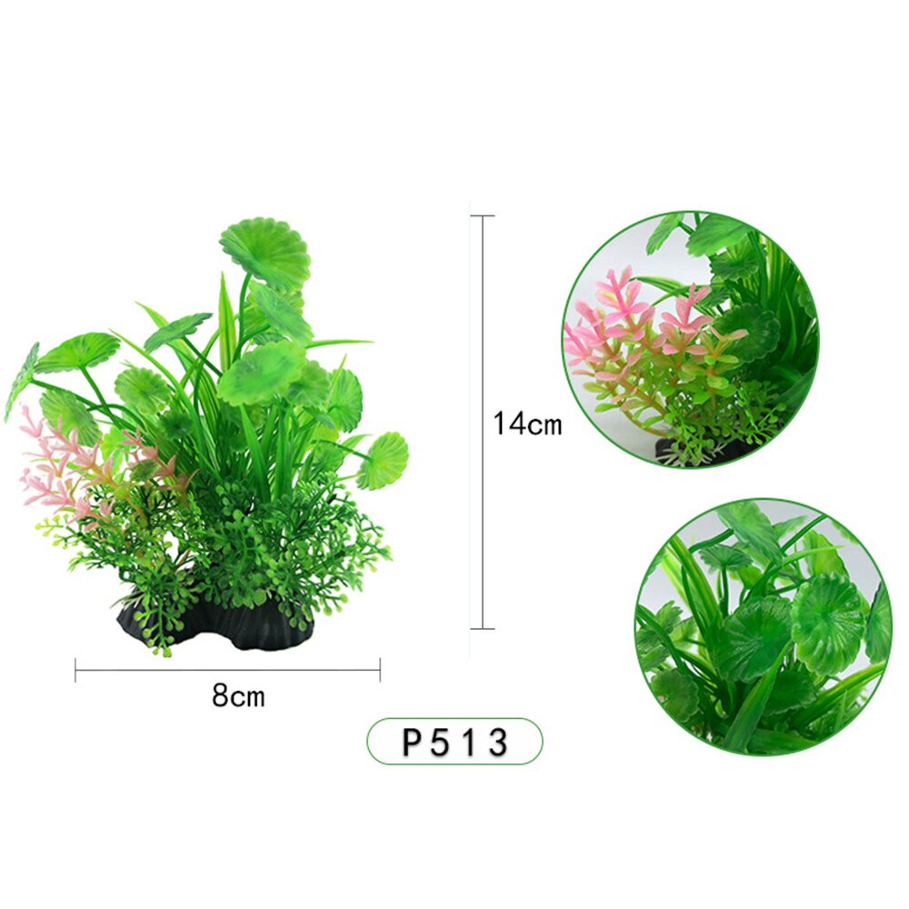 Simulation Artificial Plants Aquarium Decor Water Weeds Ornament Plant Fish Tank Aquarium Grass 14Cm Decoration: 8