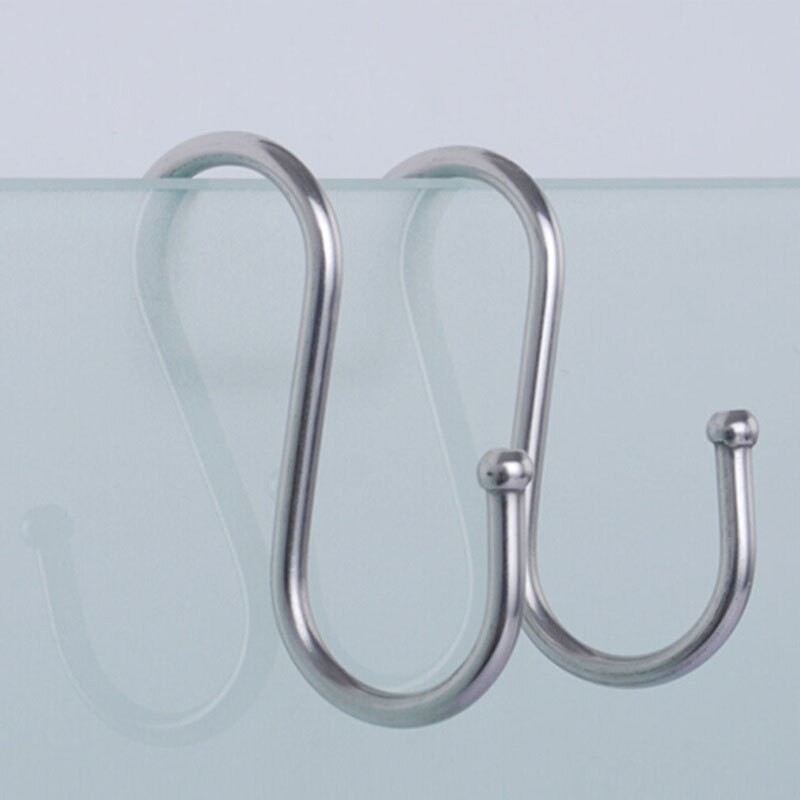 S haak sleutelhanger kledingwinkel organizer kast hangende lange display haken keuken haken badkamer organizer