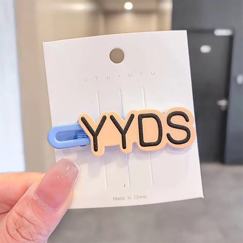 Horquilla con texto divertido para mujer y niña, pinzas creativas para el pelo, accesorios para el cabello, Clip lateral colorido, de , novedad de: 11