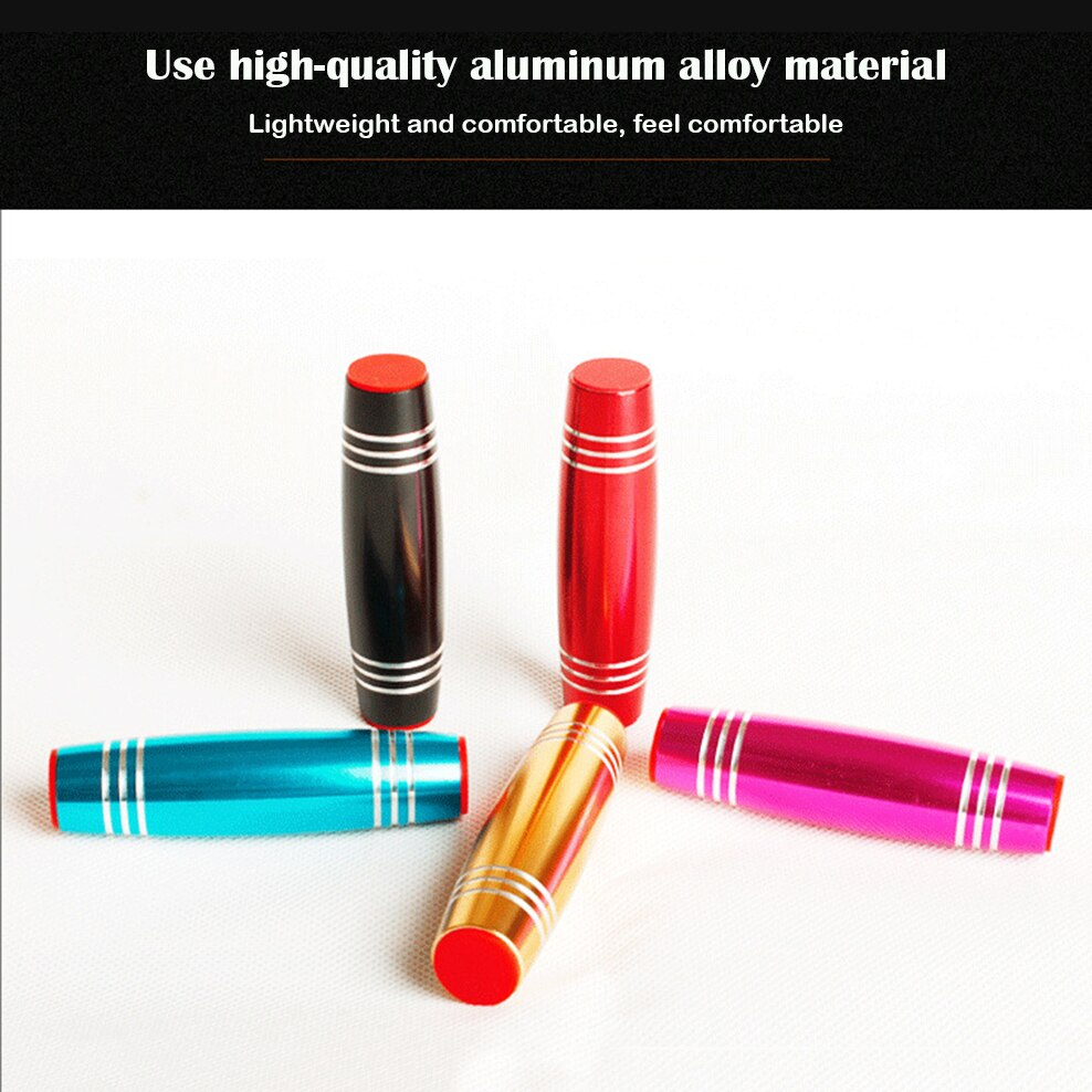 2pcs Aluminum alloy decompression rod Desktop Rolling Stick no fall rod decompression toys The amazing desktop toy