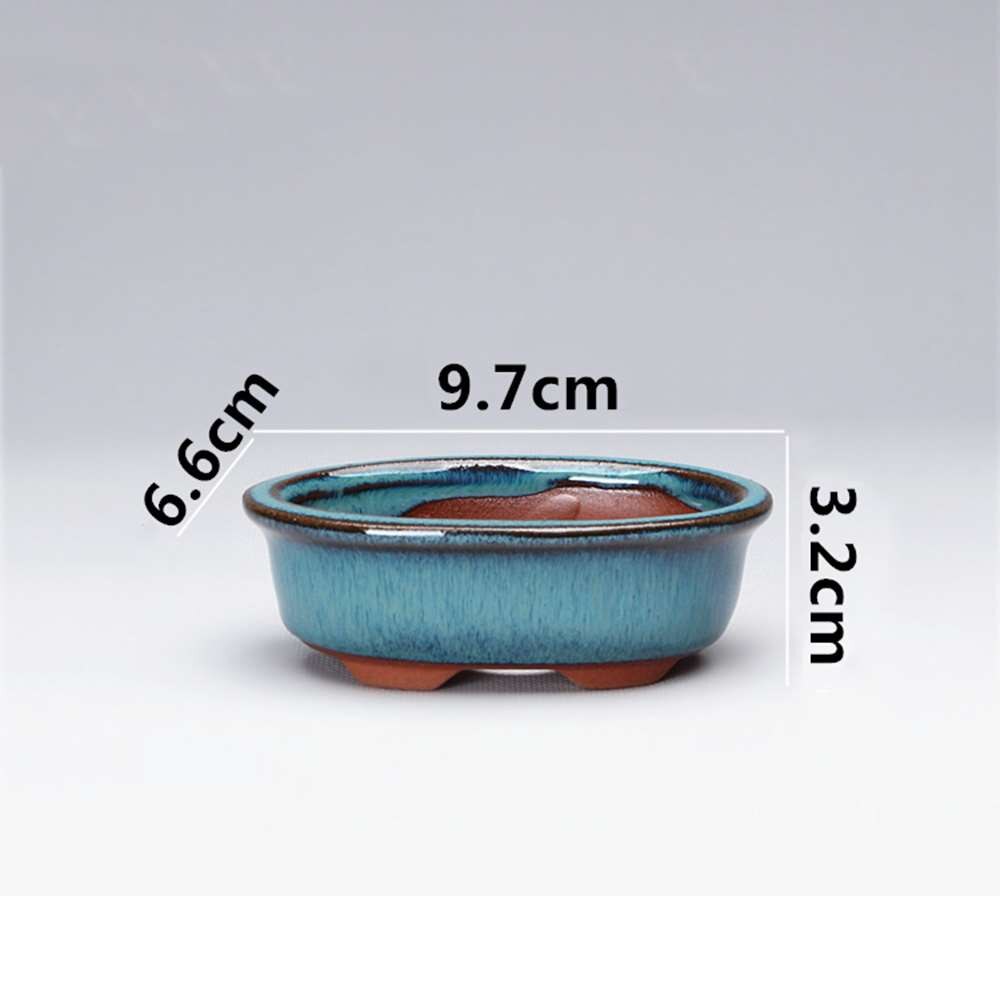 Chinese Style Bonsai Pots Breathable Stoneware Bonsai Pots With Holes Chinese Style Bonsai Training Flowerpot Ceramic Craft