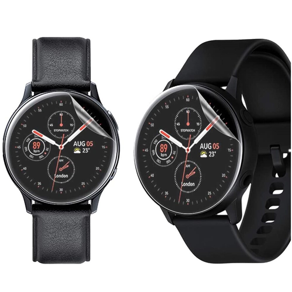 Clear Screen Protector for Samsung Galaxy Watch Active 2 40mm 44mm Anti-Bubble HD TPU Slim Protective Cover for Active2 Coverage