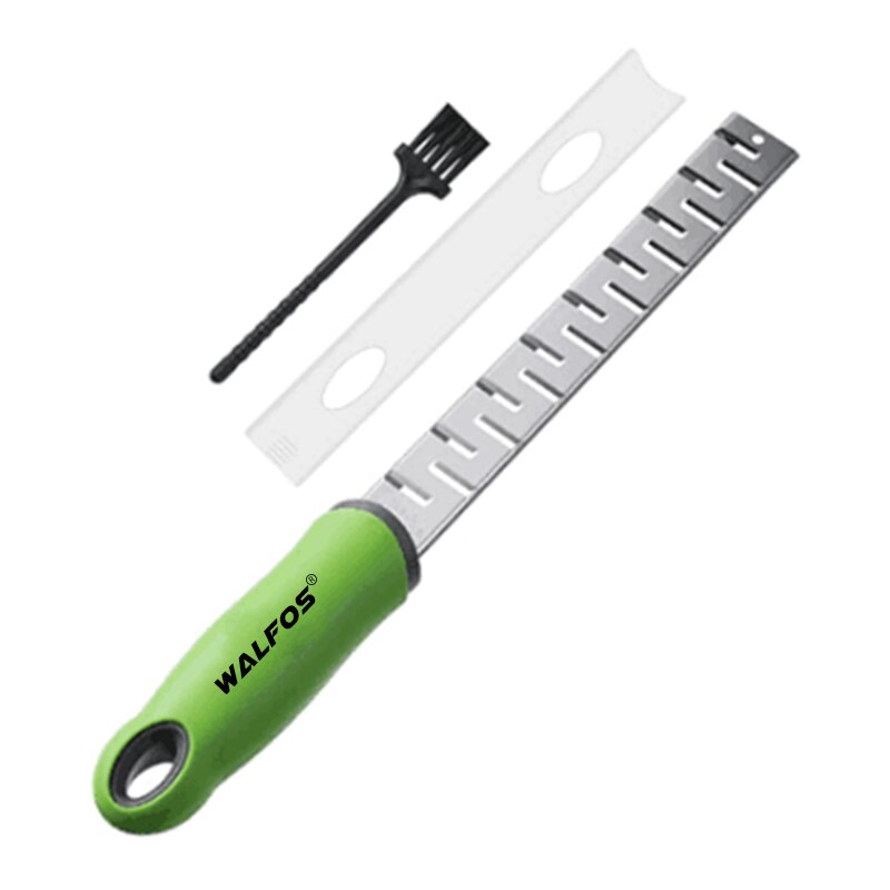 Walfos Multifunction Stainless Steel Lemon Zester Fruit Peeler Cheese Zester Microplane Grater Fruit Vegetable: Green