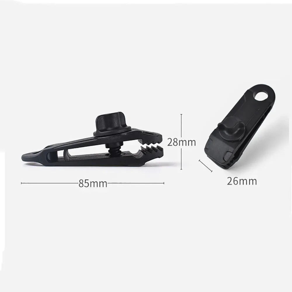 10PCS Tent Canopy Clip Outdoor Wind Rope Reusable Clamps Awning Tarpaulin Buckle Camping Mountaineering Shelters Accessories