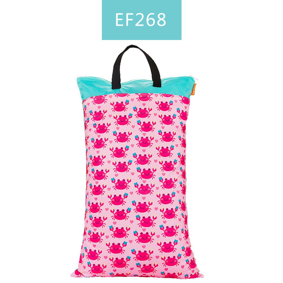 Bolsa de cubo grande para colgar pañales de tela, insertos de pañales de lavandería con dos cremalleras, impermeable, reutilizable, 1 pieza: EF268