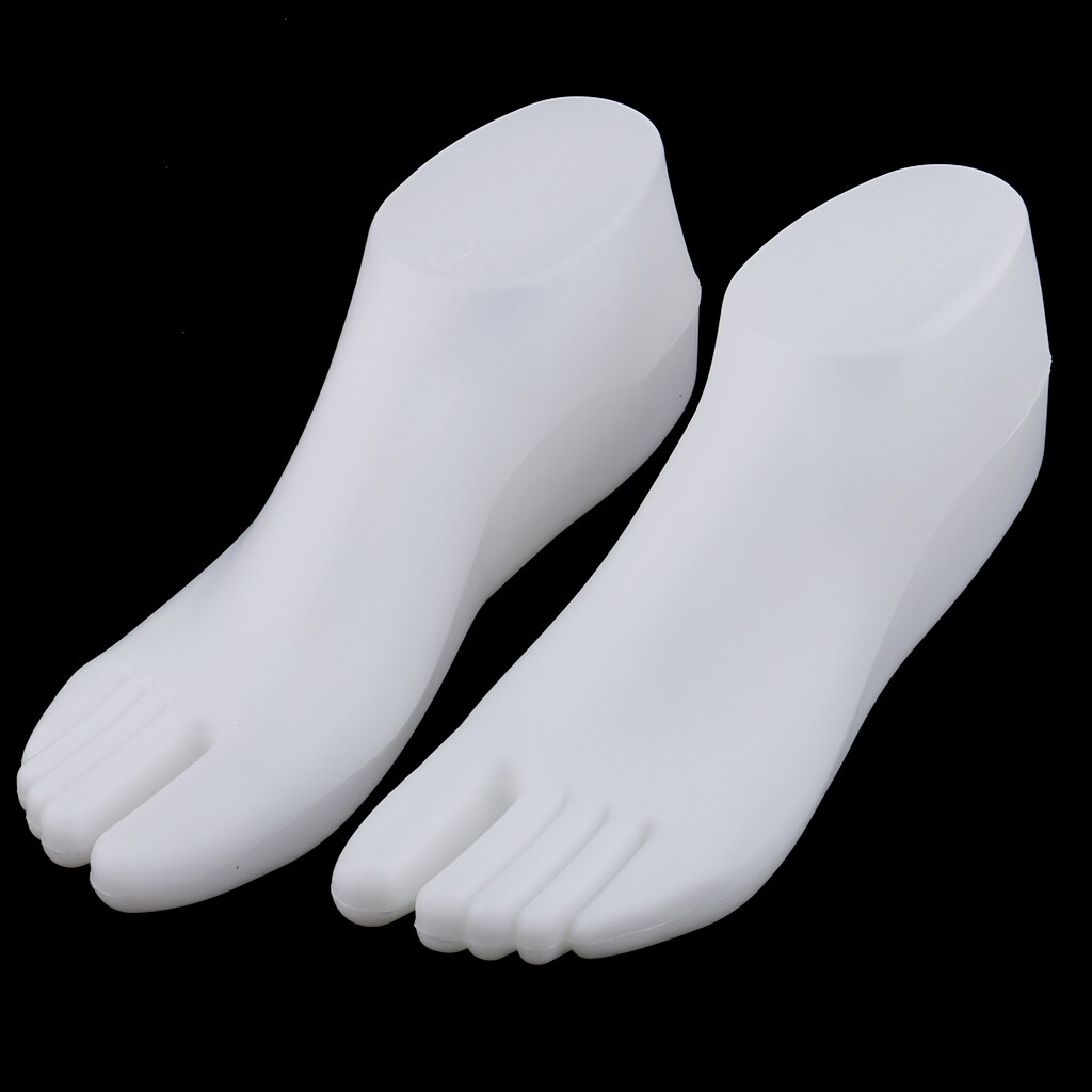 Présentoir de chaussures de Mannequin modèle pied 2 pièces, grand modèle de présentation pour bijoux, chaîne de cheville, chaussures, chaussettes, etc.